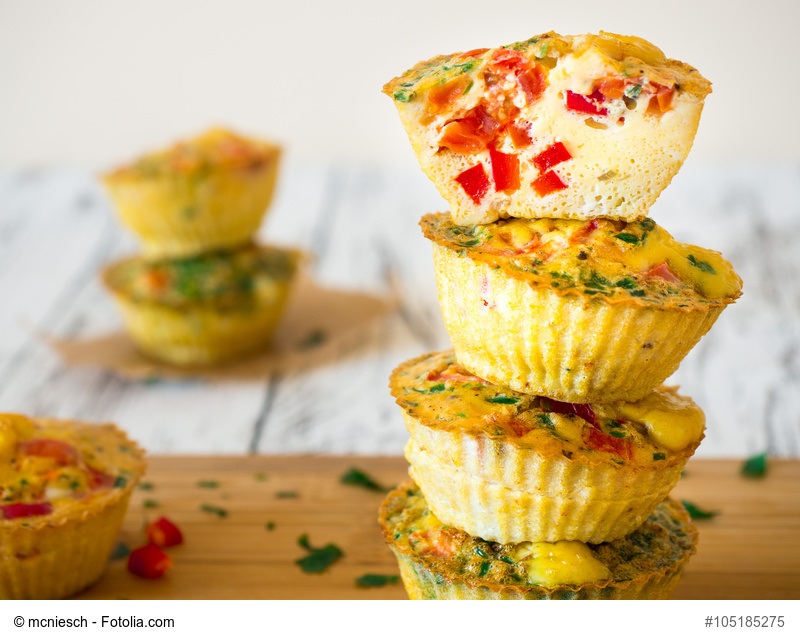 Bunte Eiermuffins